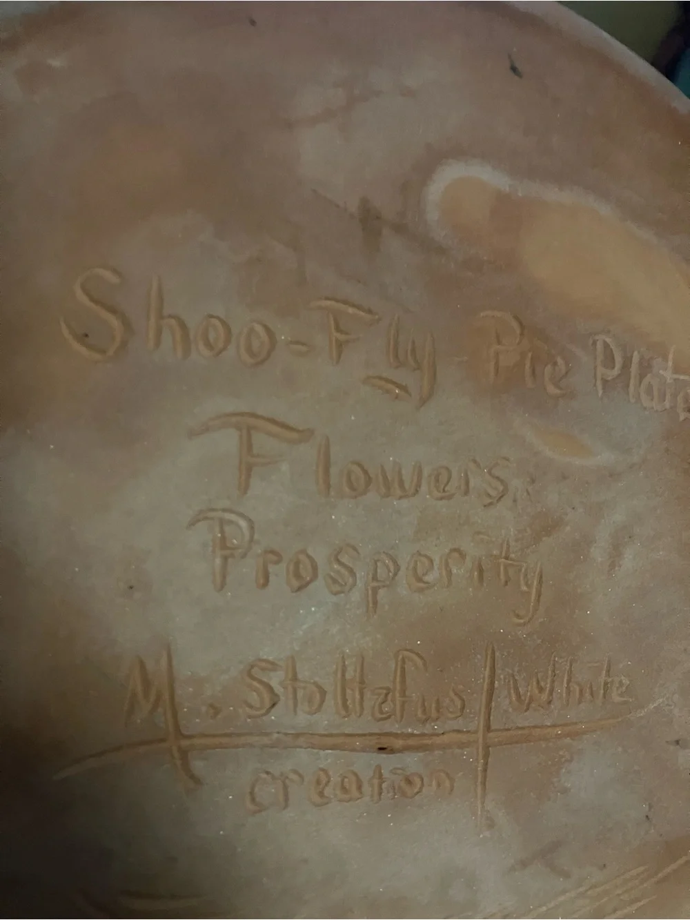 Handmade Shoofly Pie Plate - Picture 5 of 7